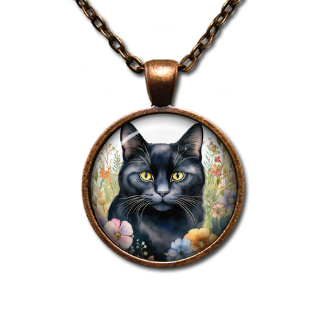 Shabby Chic Black Cat