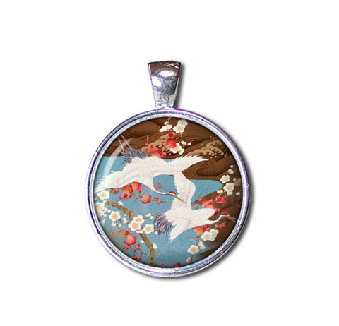 Faux Washi Couple of Cranes