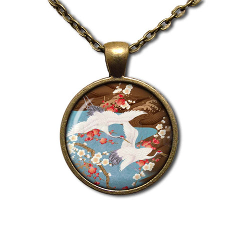 Faux Washi Couple of Cranes