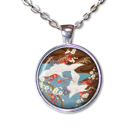 Faux Washi Couple of Cranes