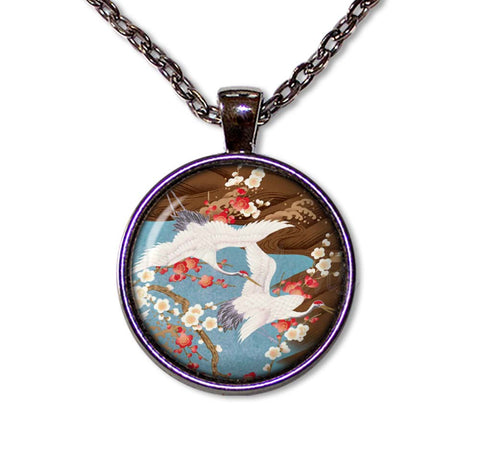 Faux Washi Couple of Cranes