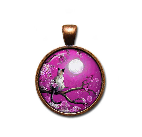 Cat and Cherry Blossoms