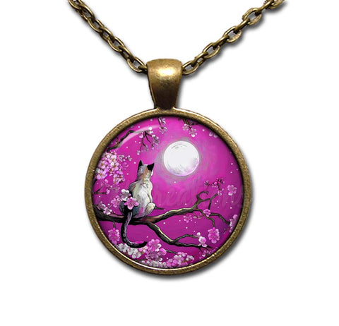 Cat and Cherry Blossoms