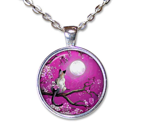 Cat and Cherry Blossoms