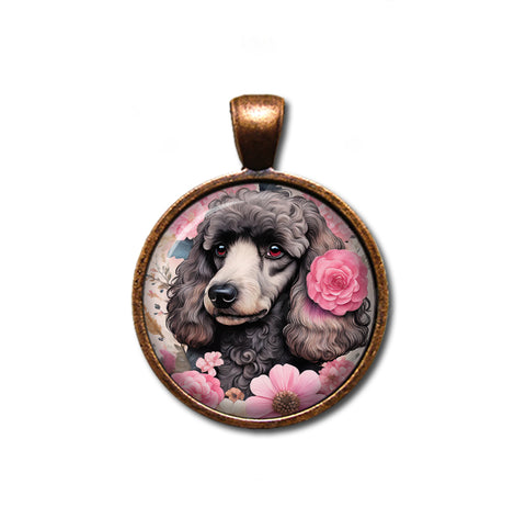 Shabby Chic Black Poodle