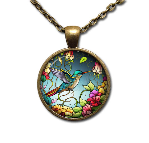 FAUX Stained Glass Hummingbird