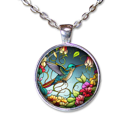 FAUX Stained Glass Hummingbird