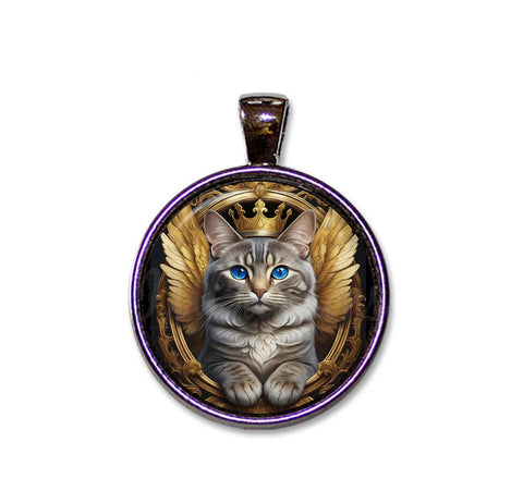 Gold Crown Tabby Cat with Wings