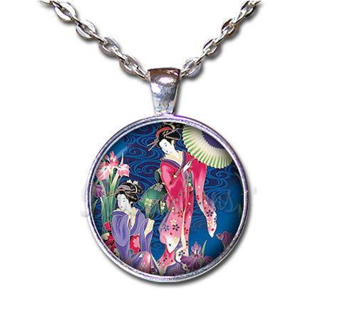 Geisha Women in Royal Blue