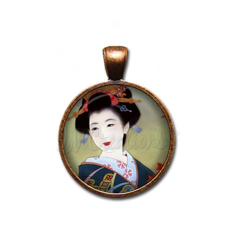 Geisha Woman in Autumn