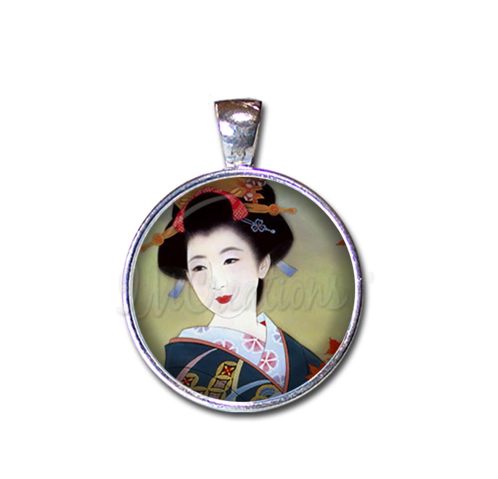 Geisha Woman in Autumn