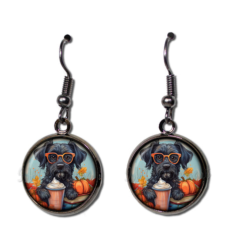 Autumn Black Schnauzer with Latte