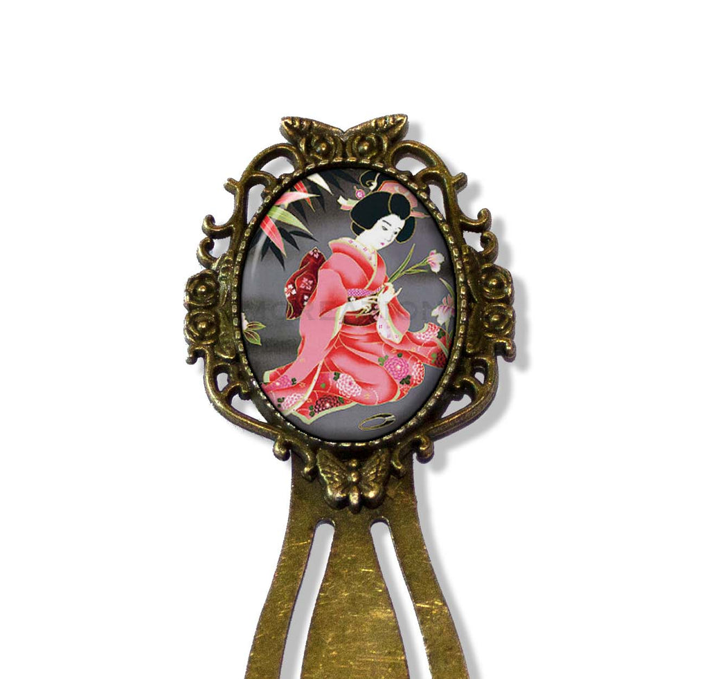 Ethnic Geisha Woman with Flower