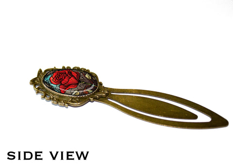 Faux Stained Glass Red Rose