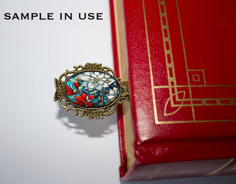 Faux Stained Glass Poinsettia Pattern