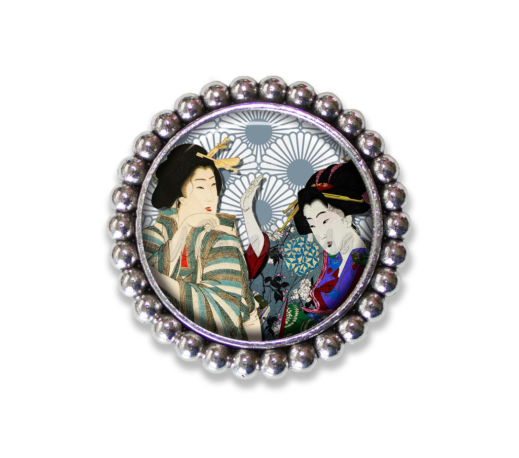 Vintage Art Couple of Geishas