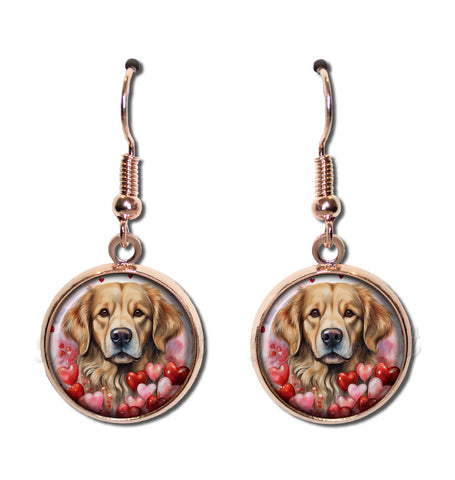 Cute Valentine's Golden Retriever