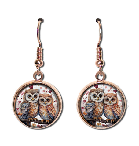 Pretty Valentine's Day Tree Owls