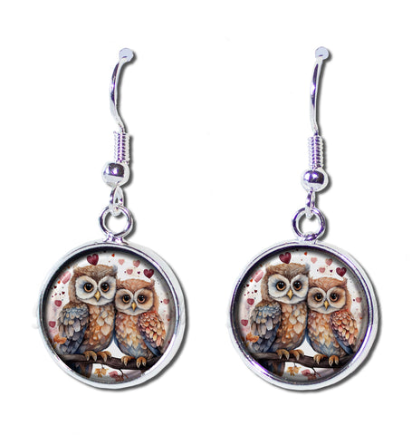 Pretty Valentine's Day Tree Owls