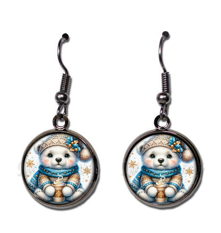 Holiday Polar Bear Cub with Cocoa