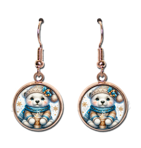 Holiday Polar Bear Cub with Cocoa