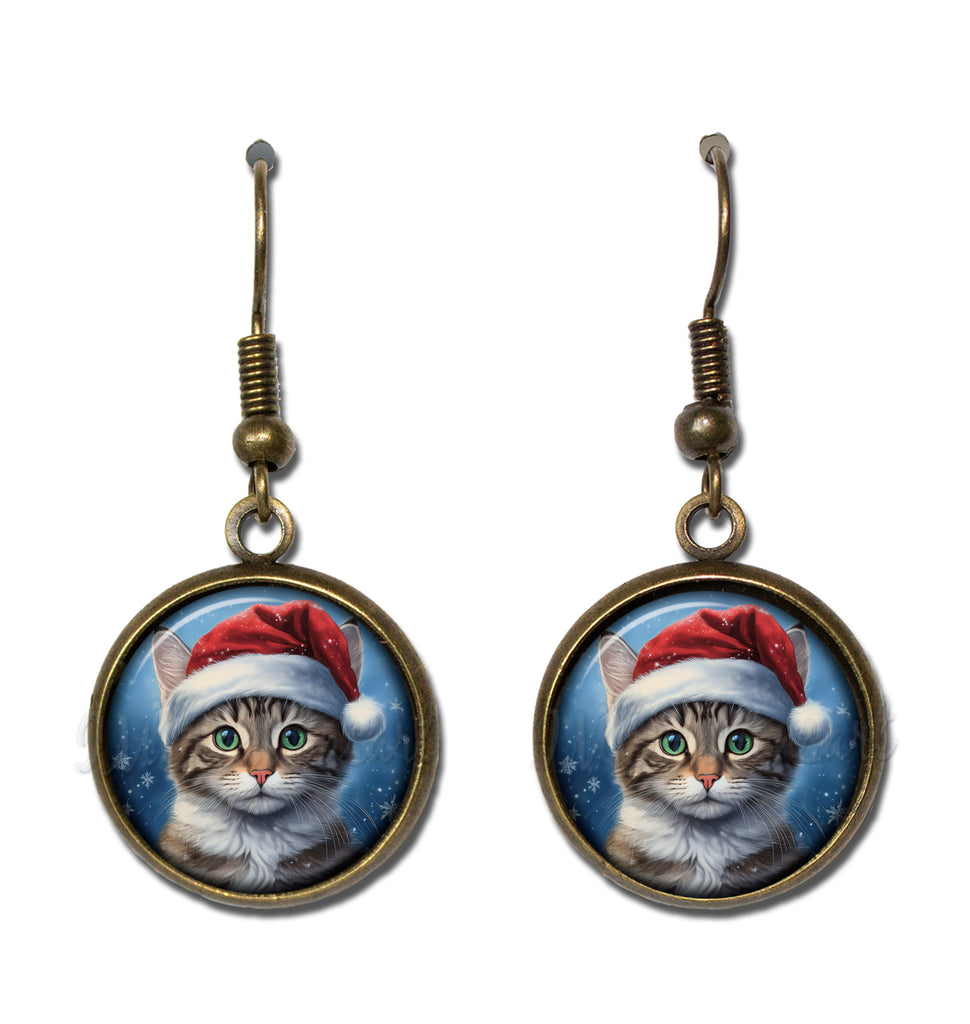 Tabby Cat with Santa Hat (Copy)