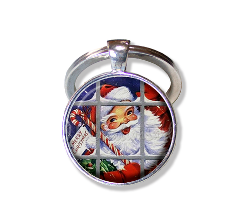 Santa Peeking Through The Window