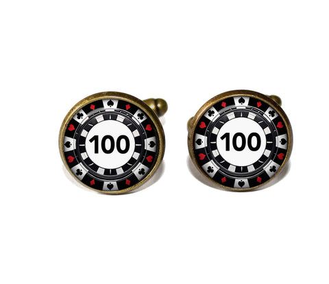 Poker Chip Black and White