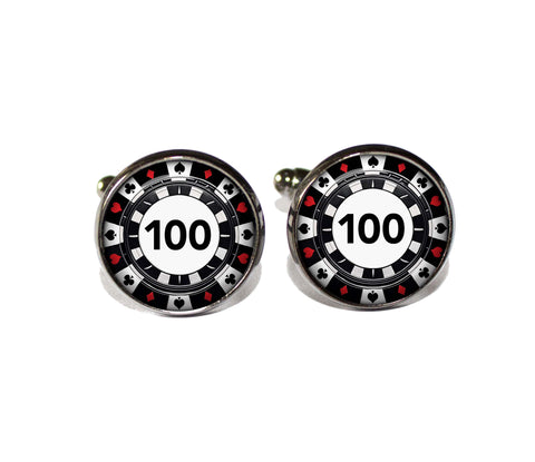 Poker Chip Black and White