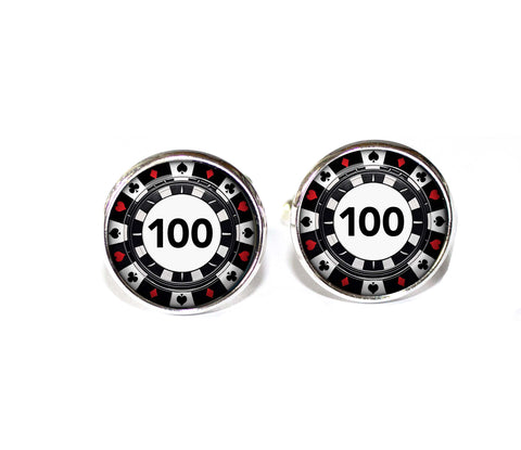 Poker Chip Black and White