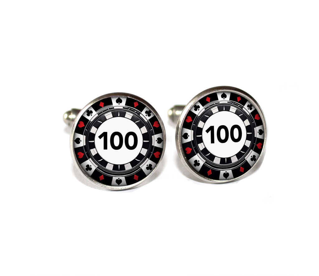 Poker Chip Black and White