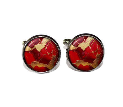 Japanese Pattern Kintsugi Red Gold