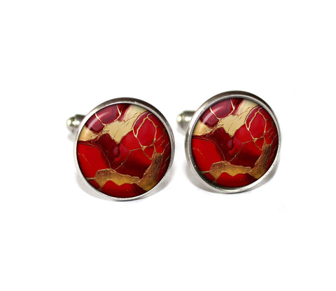 Japanese Pattern Kintsugi Red Gold