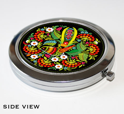 Russian Art Style Flowers and Bird