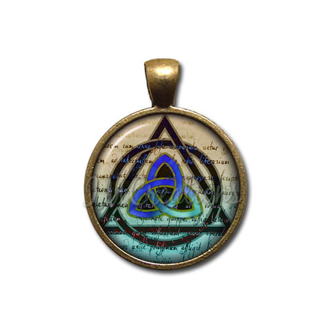 Triquetra Celtic Knot Trinity Blue Brown