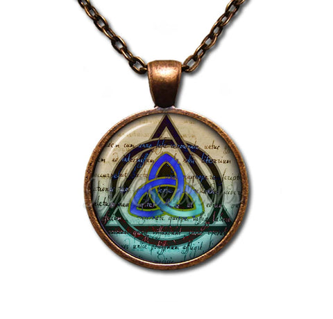 Triquetra Celtic Knot Trinity Blue Brown