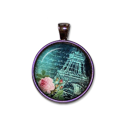 Eiffel Tower in Teal