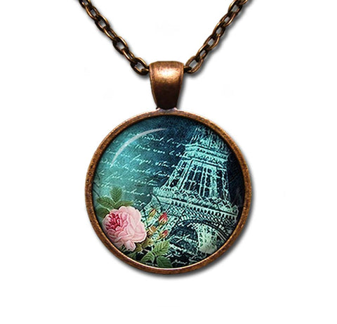 Eiffel Tower in Teal