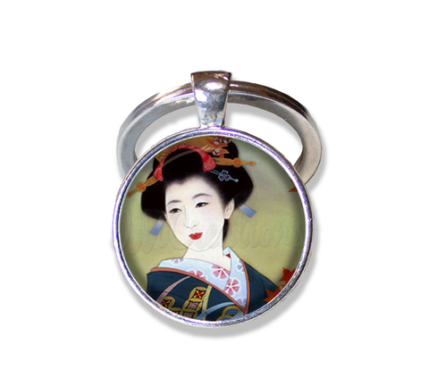 Geisha Woman in Autumn