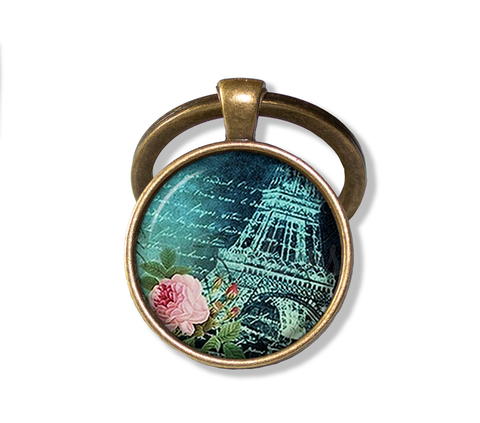 Eiffel Tower in Teal