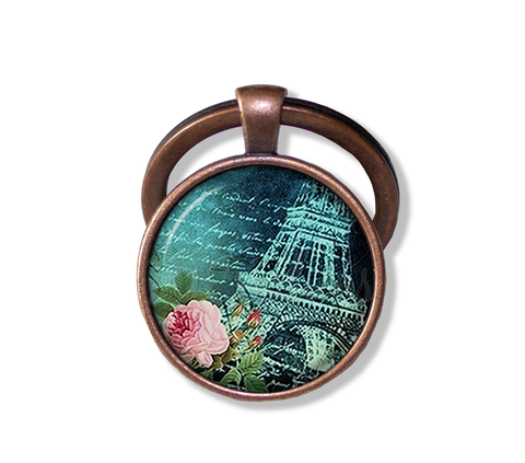 Eiffel Tower in Teal