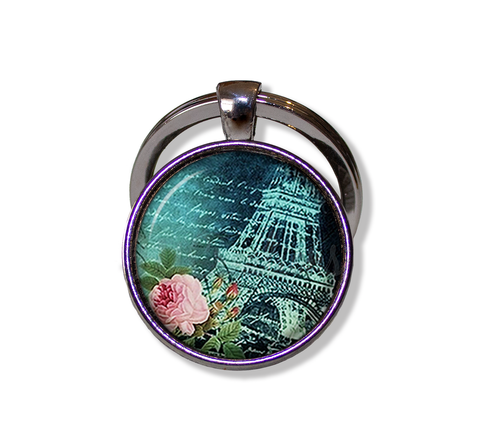 Eiffel Tower in Teal