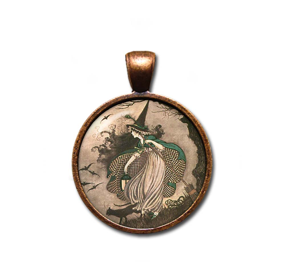 Ida Outhwaite Halloween Witch Book Lovers