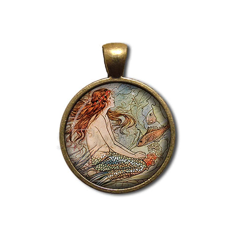 Vintage Art Mystical Mermaid
