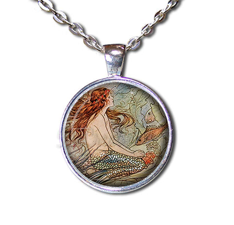 Vintage Art Mystical Mermaid