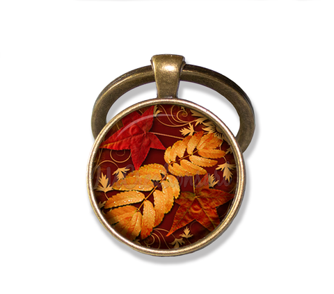 Fall Leaves Crimson Red