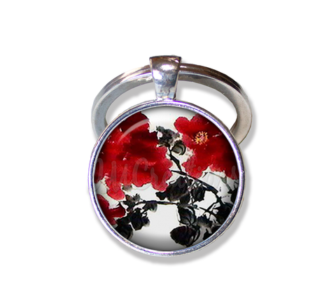 Red Black Flower Design