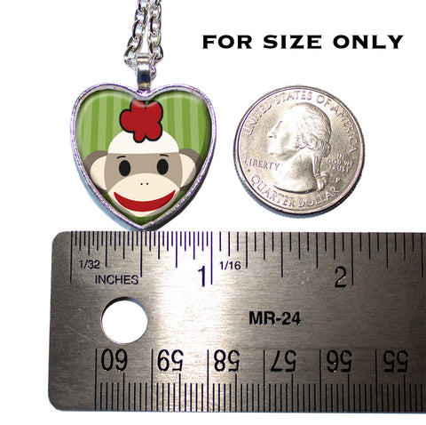 Cute Sock Monkey Green Stripes