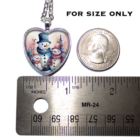 Winter Snowman Family (heart)