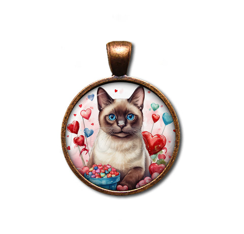 Cute Valentine Siamese Cat
